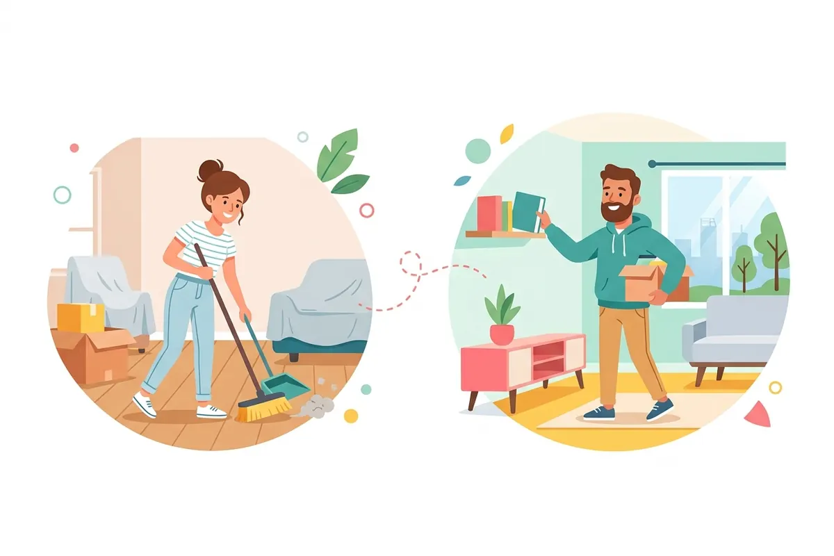 Move-out vs move-in cleans: which is which and who pays